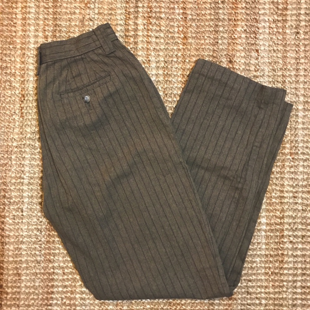 Brown Striped Pants | LEE